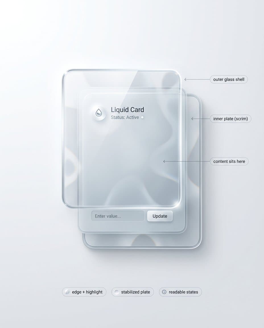 Liquid glass needs one light direction