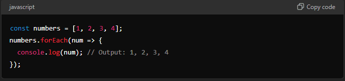 The Foreach Function Example