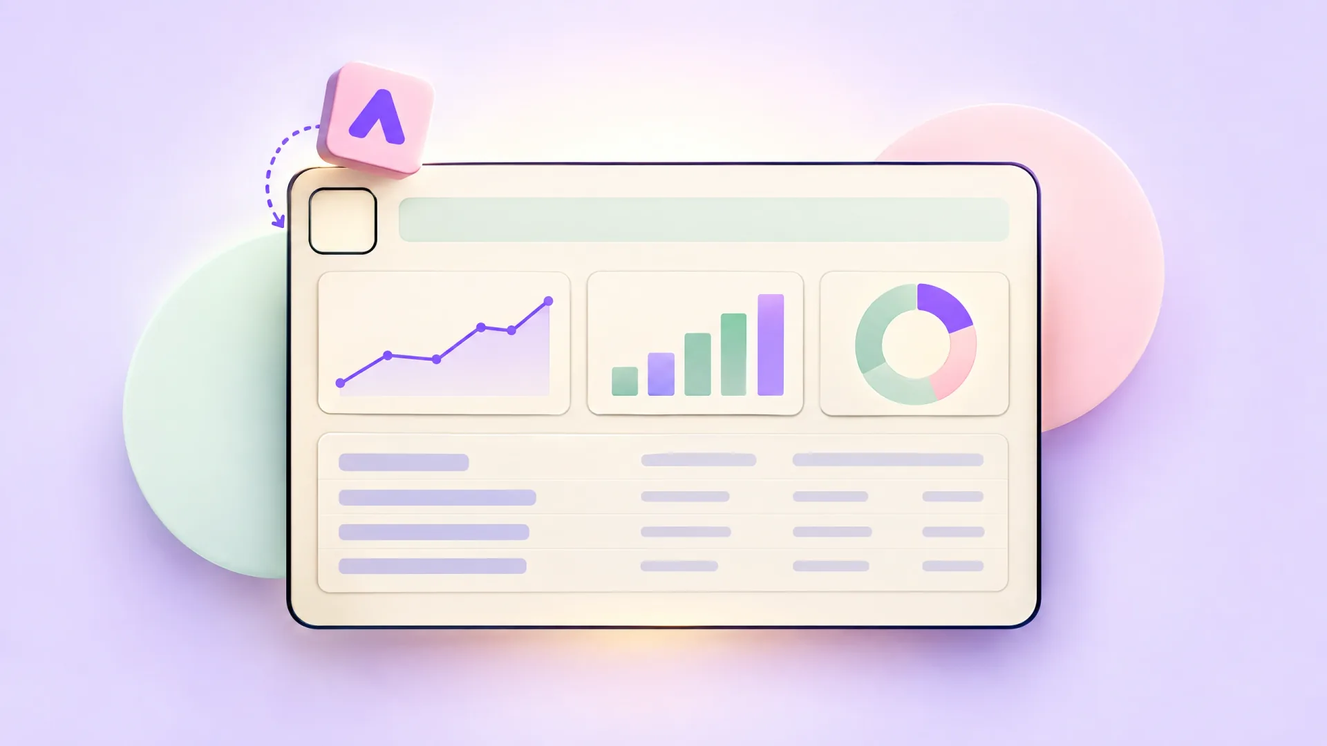 A branded SEO reporting dashboard with a new agency logo plate being swapped in