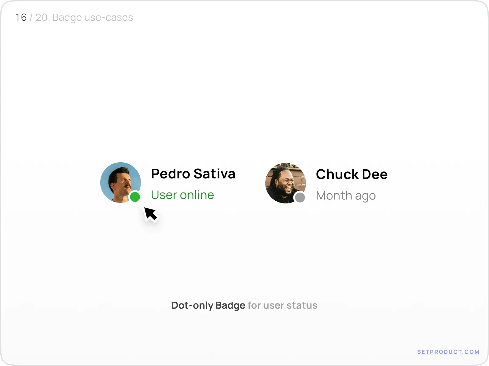 Badge example illustrating social