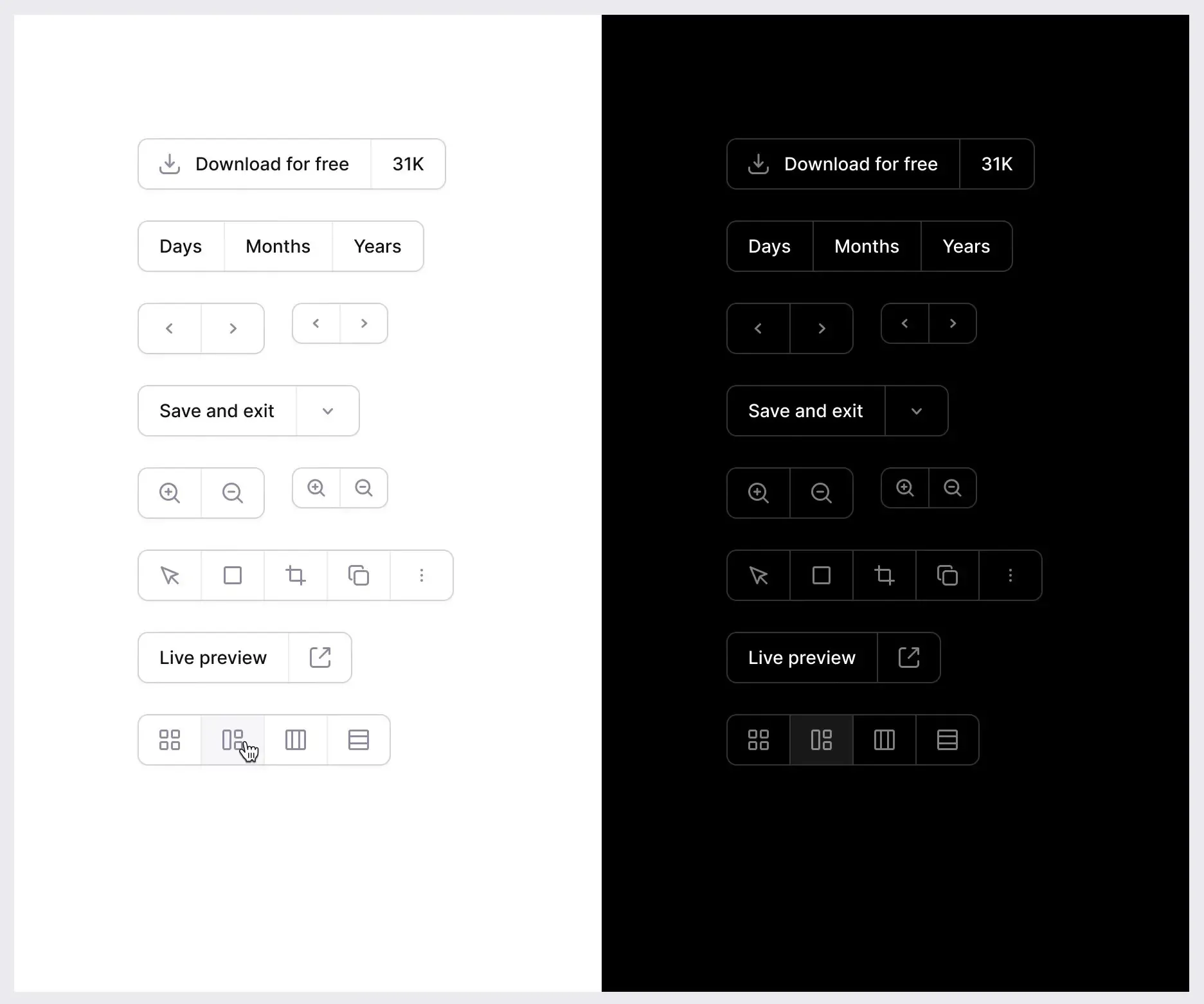 Button group usability example by Orman Clark