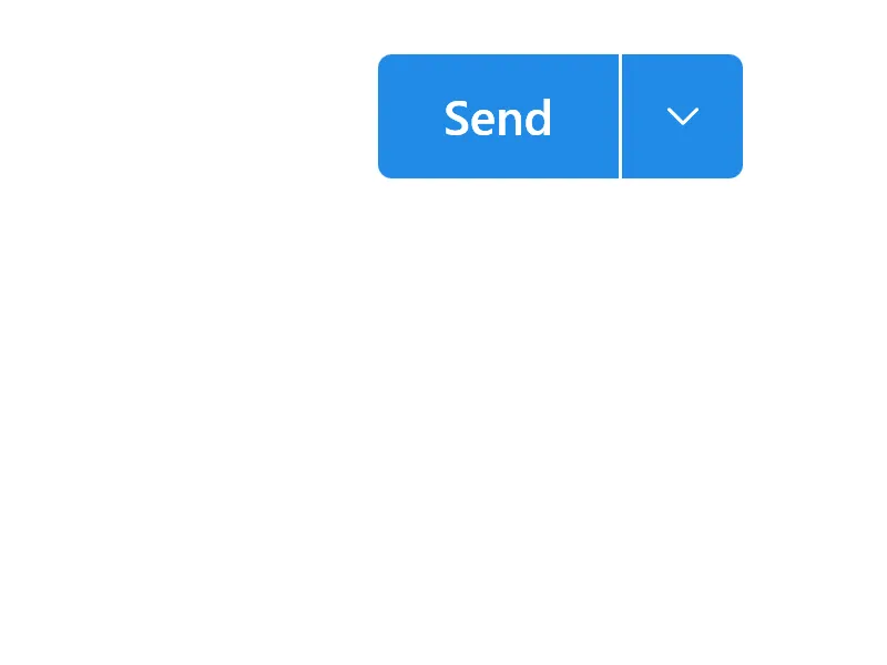 Split button combining a main action and a dropdown menu