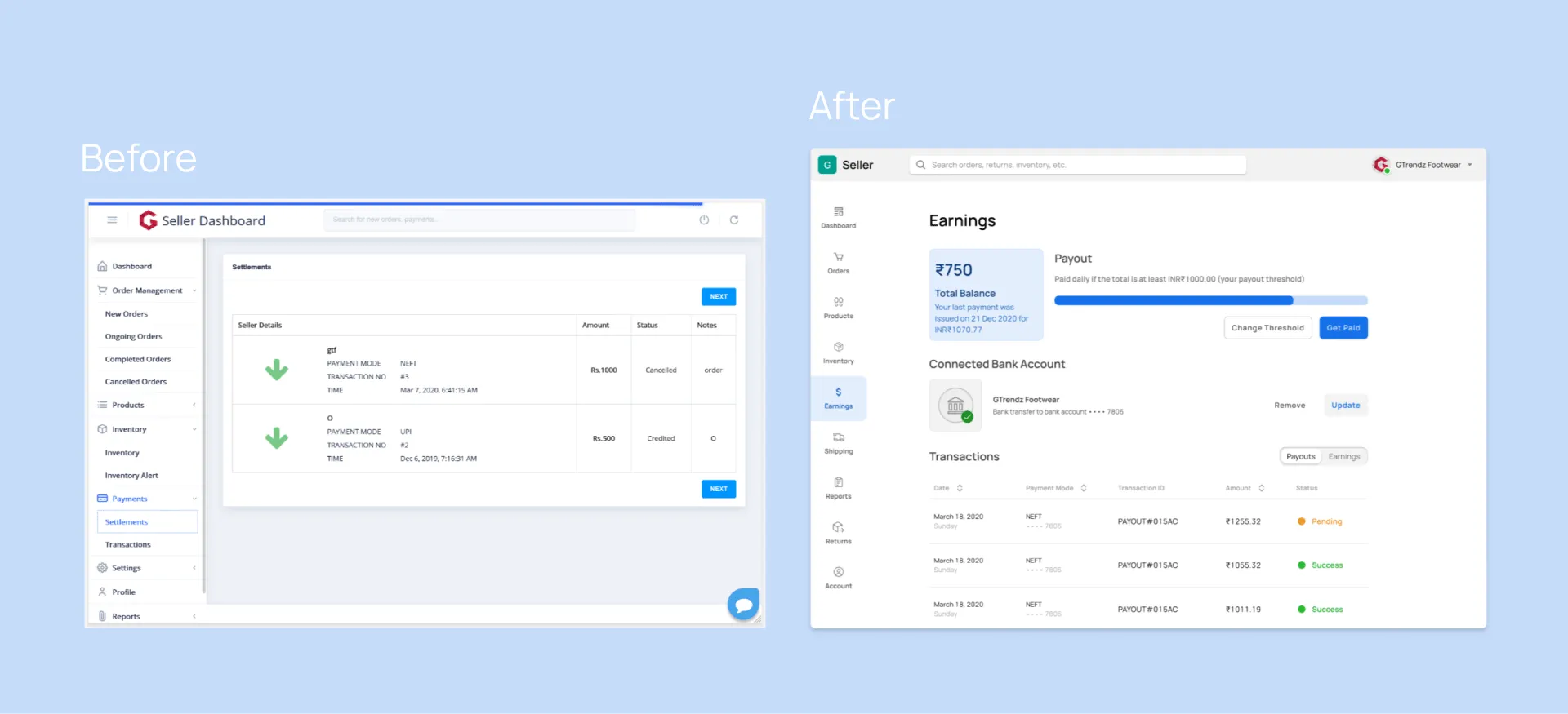 Why do we need example illustrating earnings screen