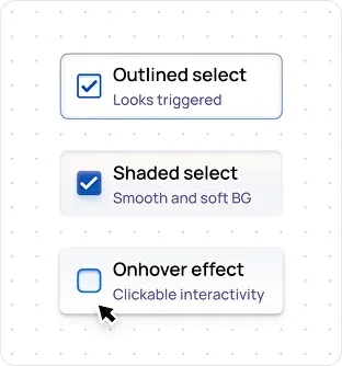 Checkbox hover and focus effects shown in example