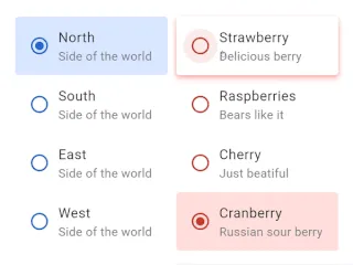 Checkbox example illustrating adjacent elements