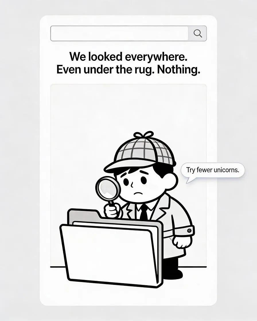 No search results - Empty State UI design