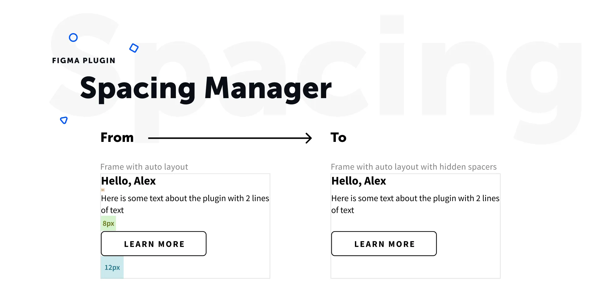 Spacing Manager plugin preview placing consistent spacers in a component