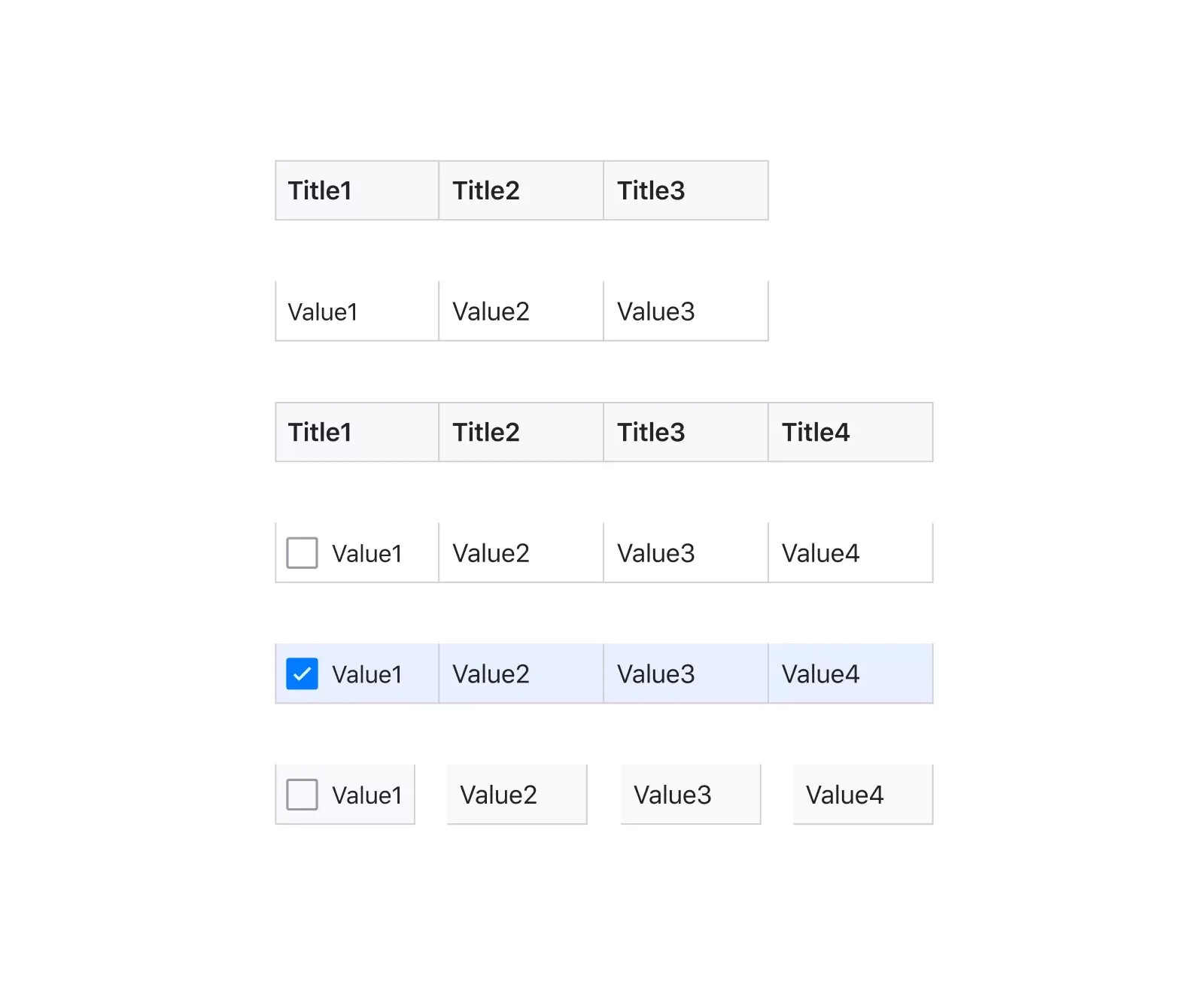 Design example illustrating row-component