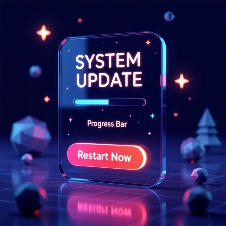 Design example illustrating update and progress dialogs