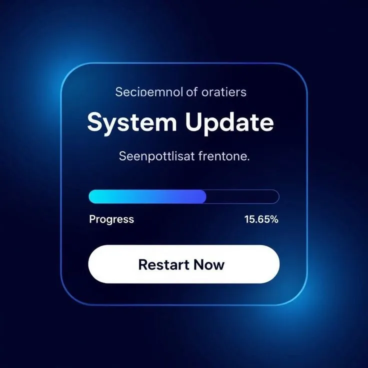 Design example illustrating confirmation dialogs after update