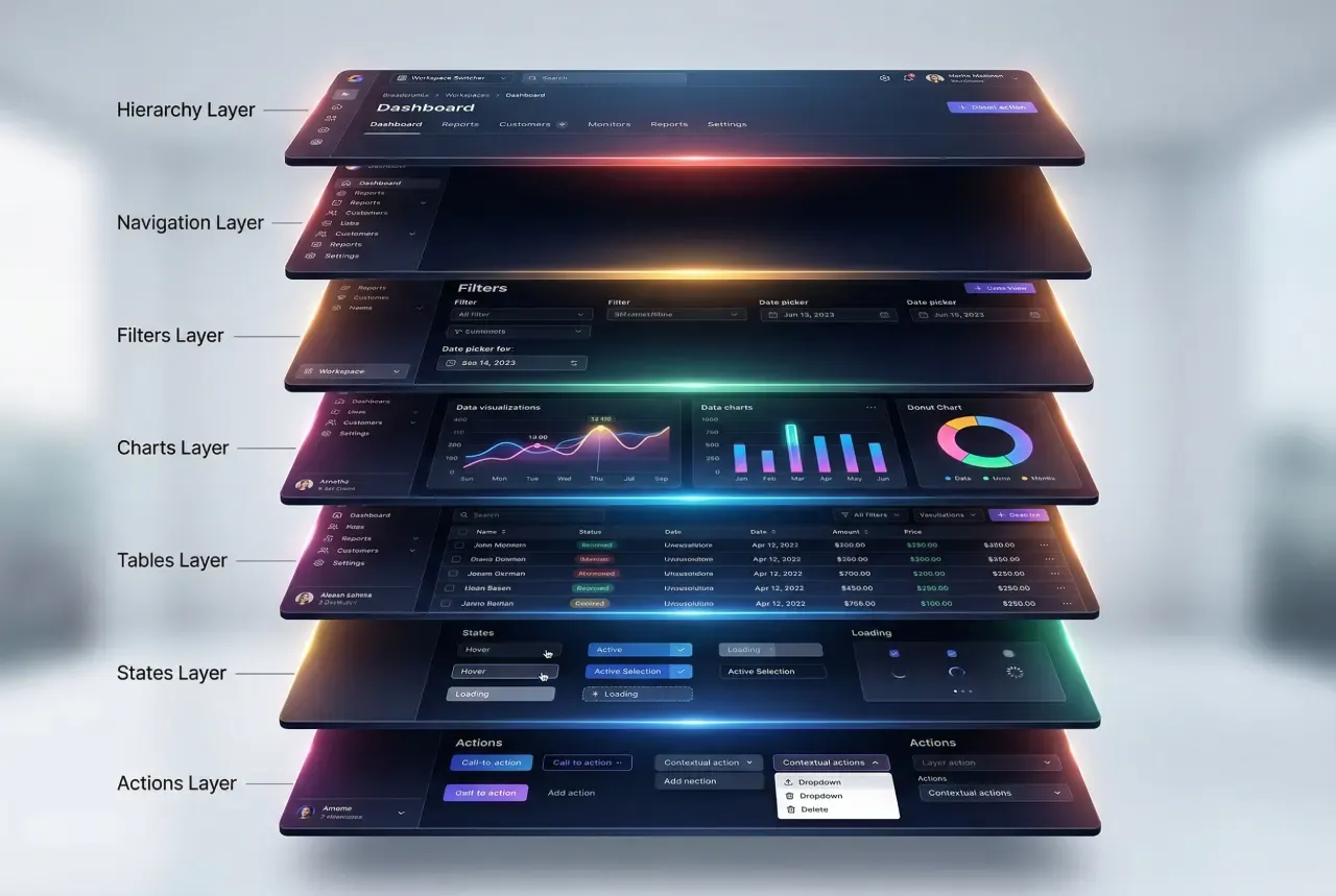 How to study SaaS dashboard example illustrating seven dimensions that deserve the most attention