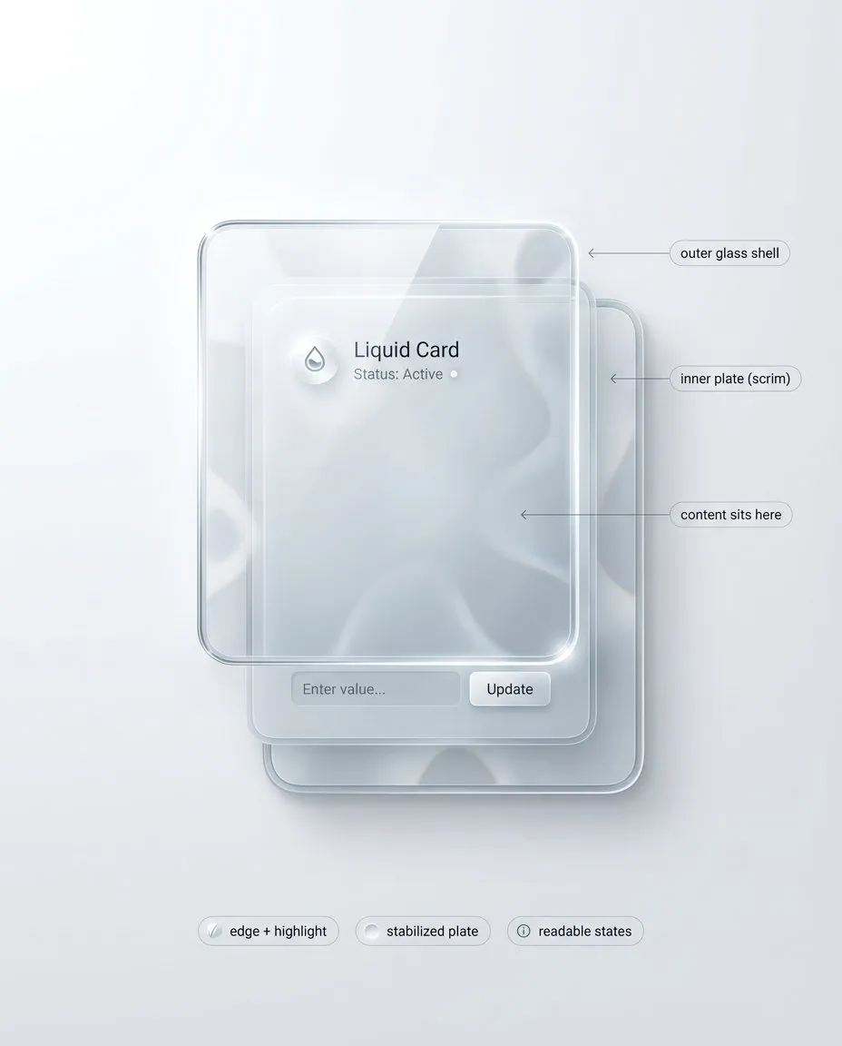 Liquid glass needs one light direction