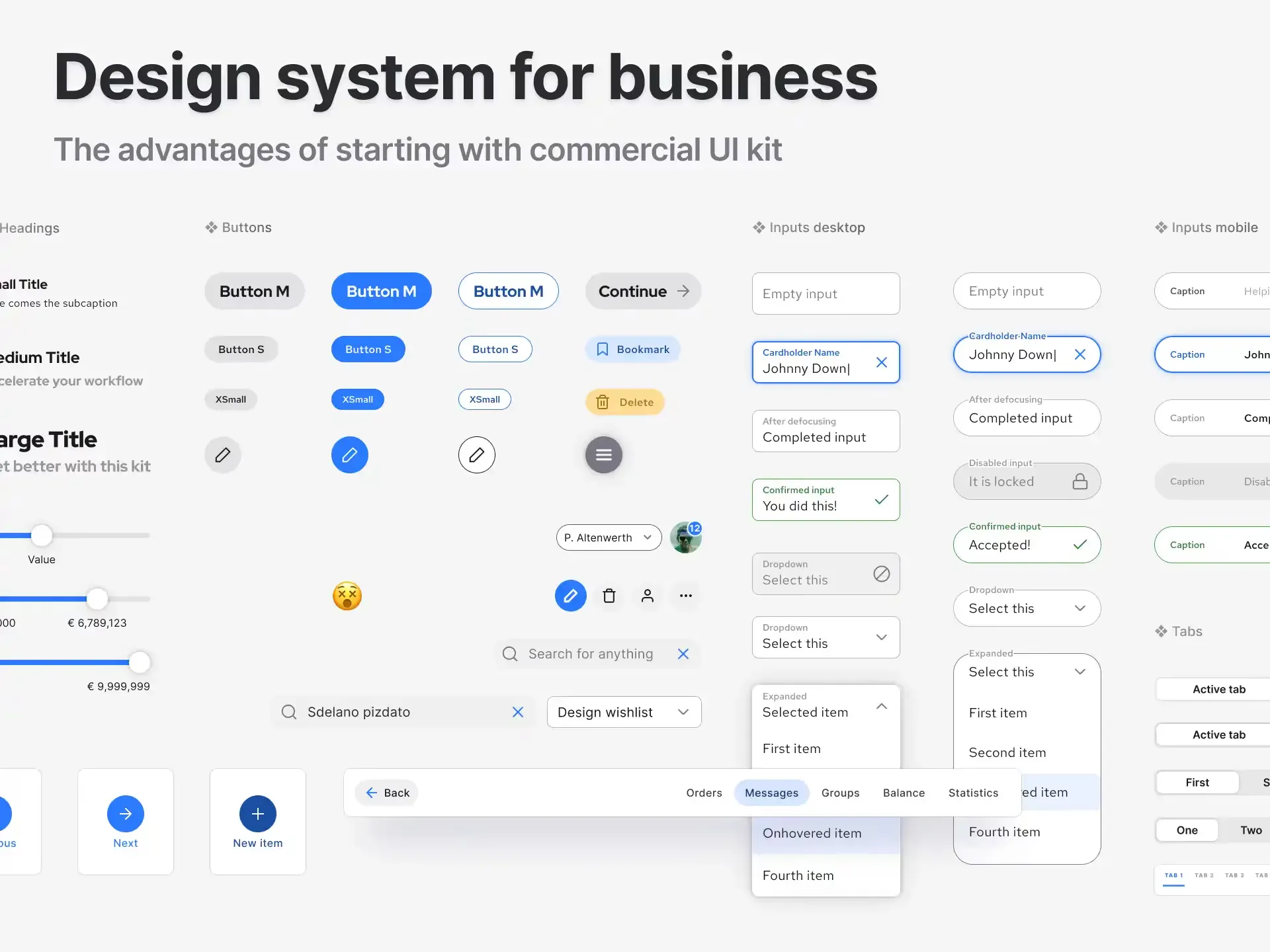 Design system features - Start with the UI kit & app templates