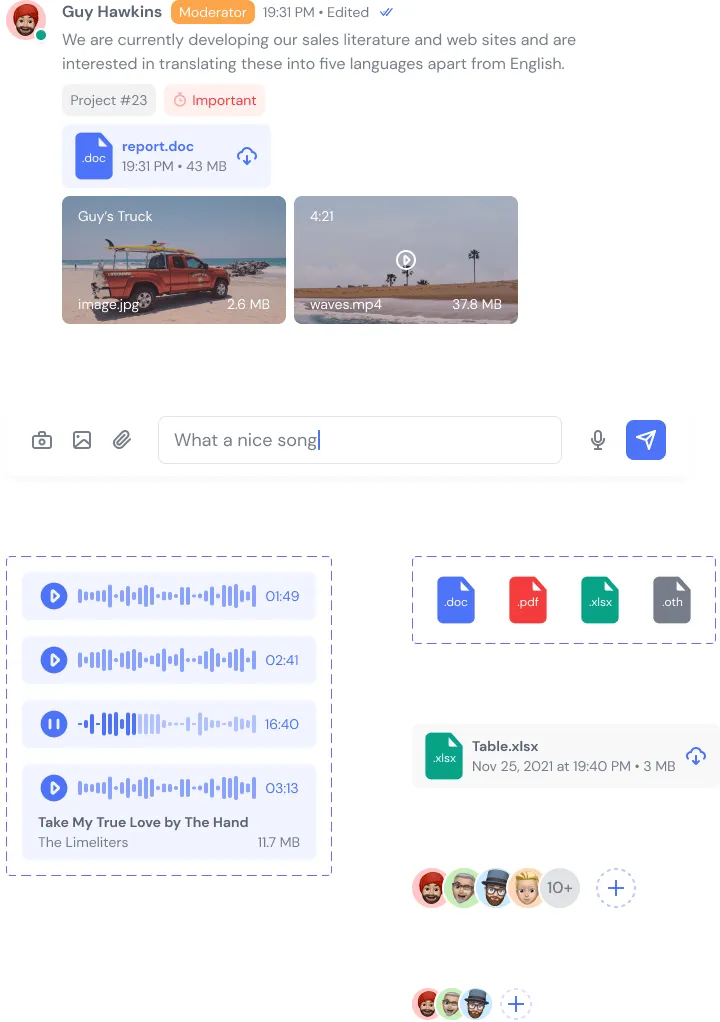 Messenger components