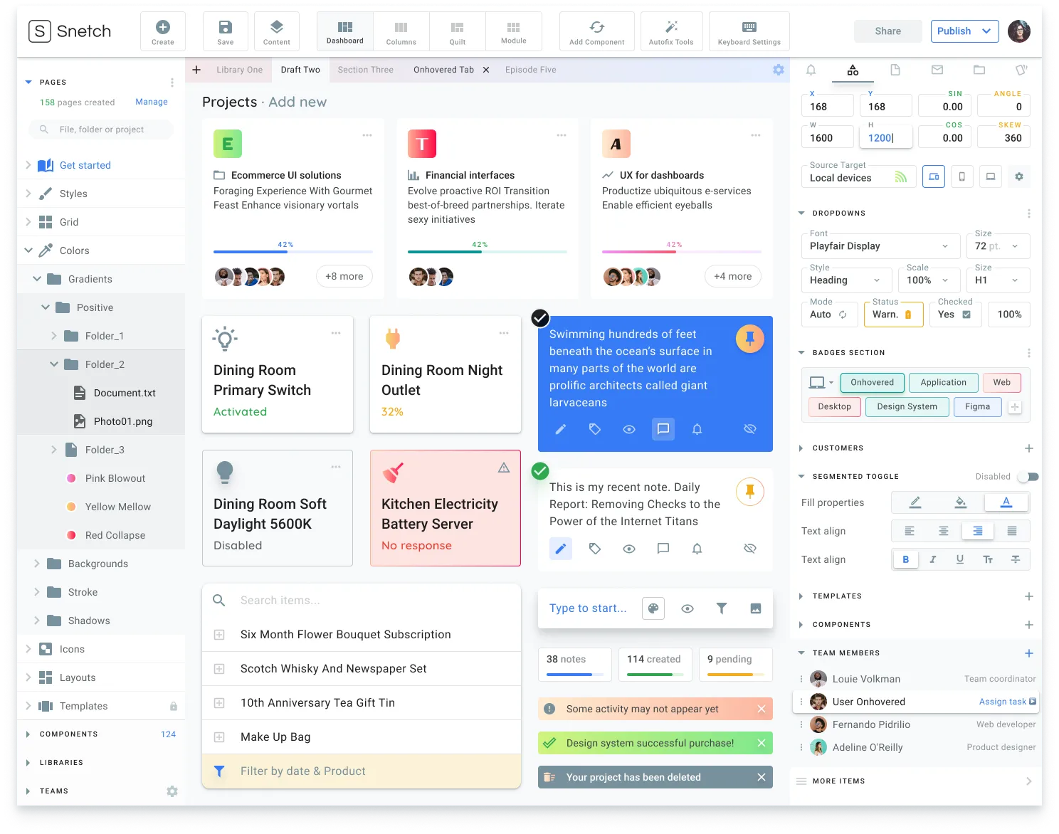 Application Dashboard