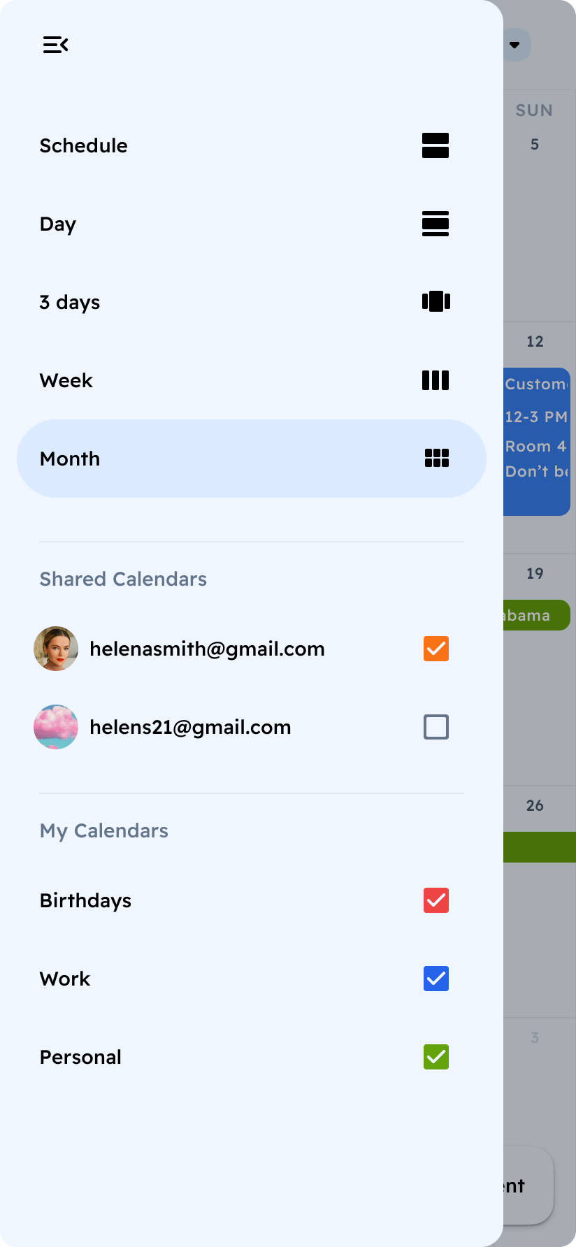 Calendar Navigation