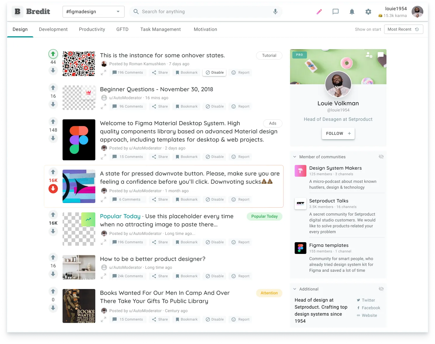 News Social Layout