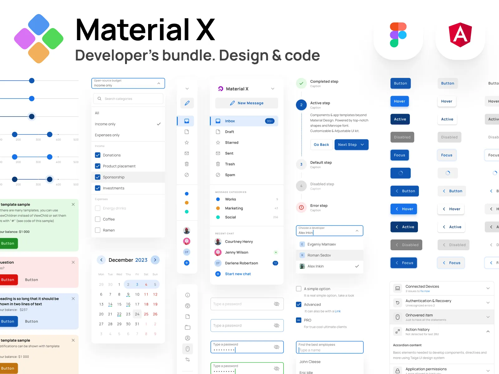 Material X for Angular