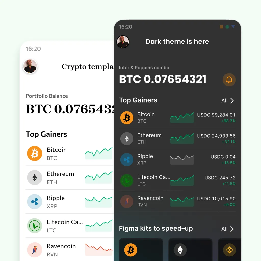 Dark theme made with Variants