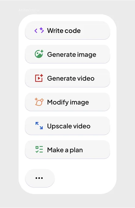 Action menu