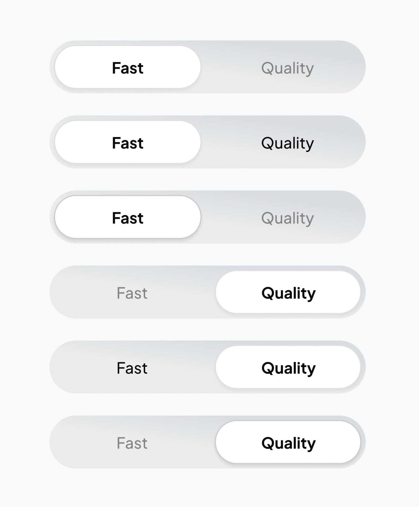 Button group or Segmented controls