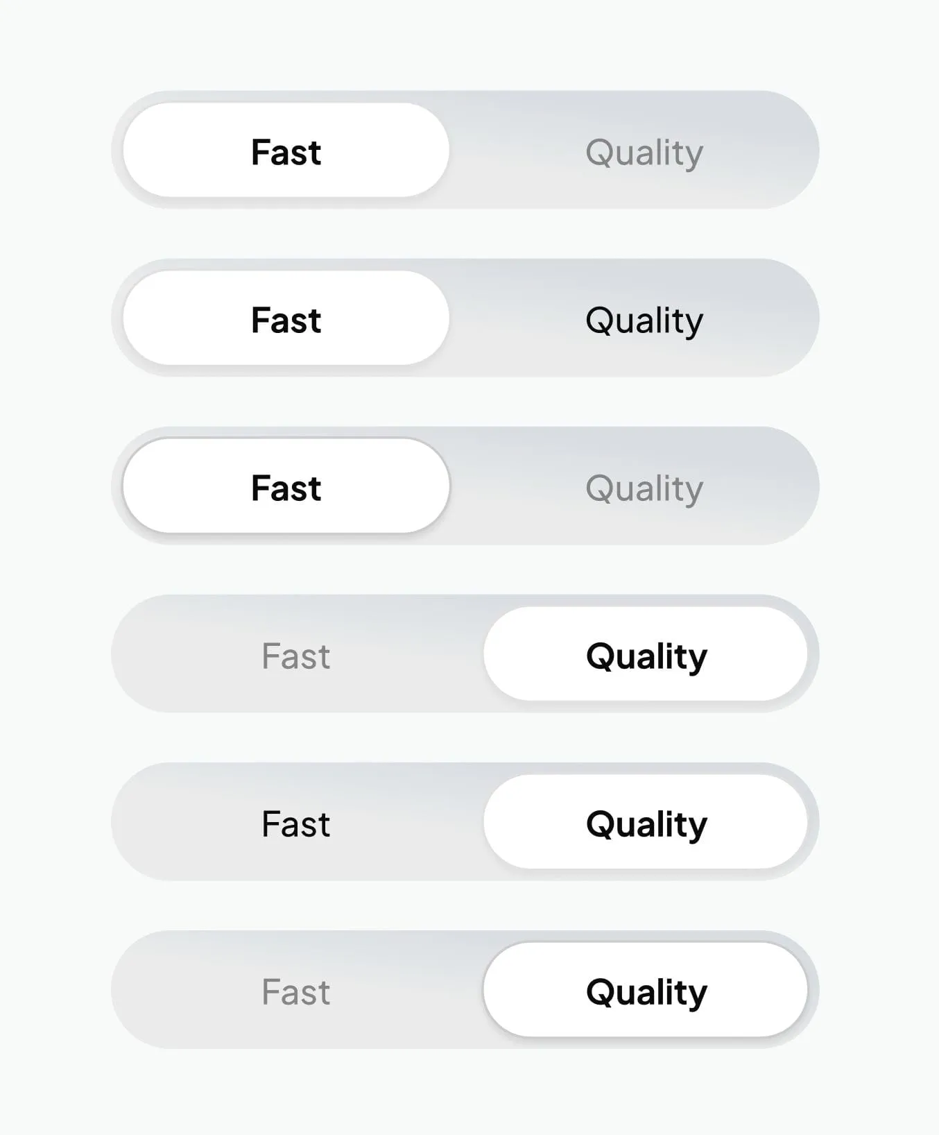 Button group or Segmented controls