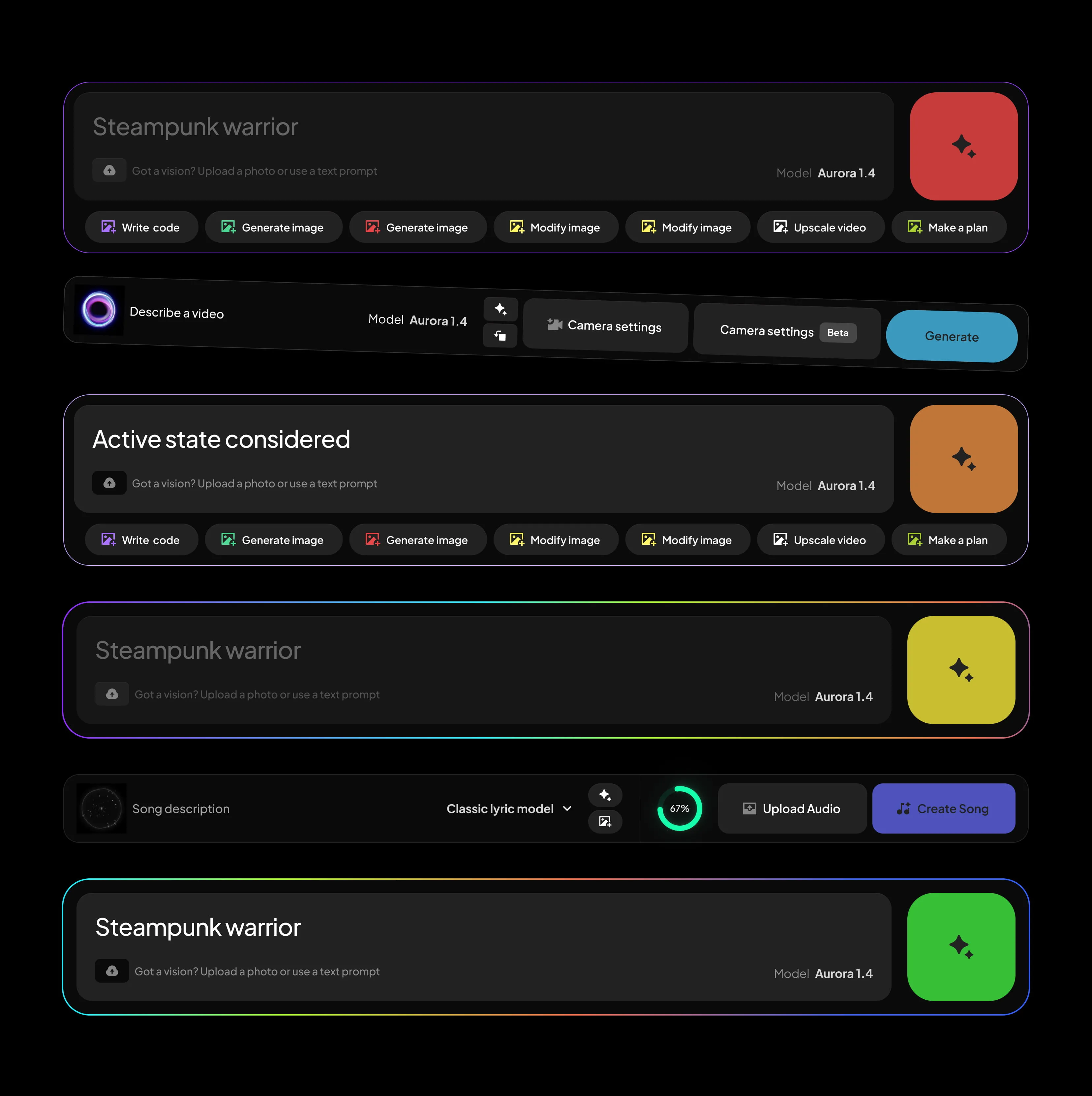 Prompt inputs dark