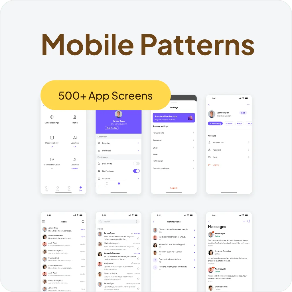 Nucleus layouts to start quickly
