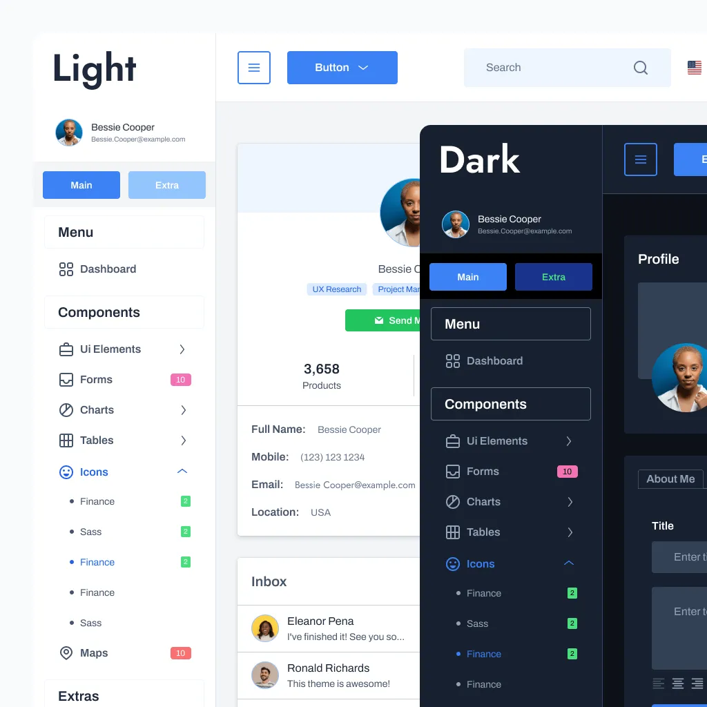 80+ Dashboard templates inside