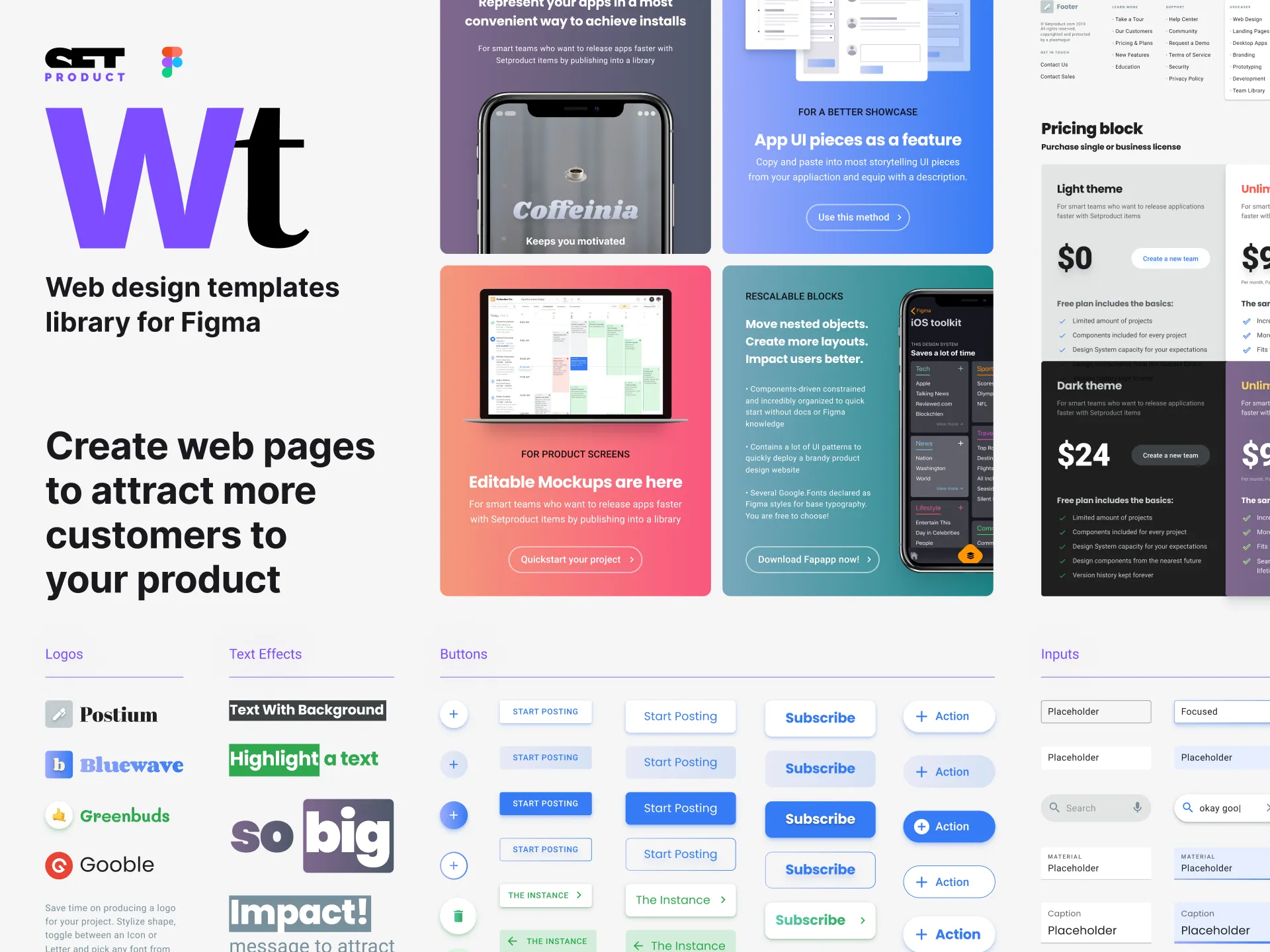 Figma Website templates UI kit