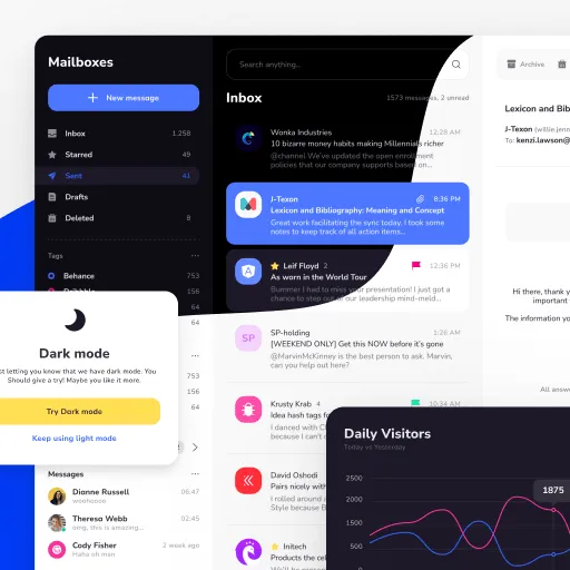 Toggle between dark & light