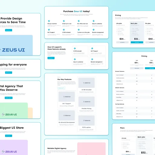 630+ web design blocks for Figma
