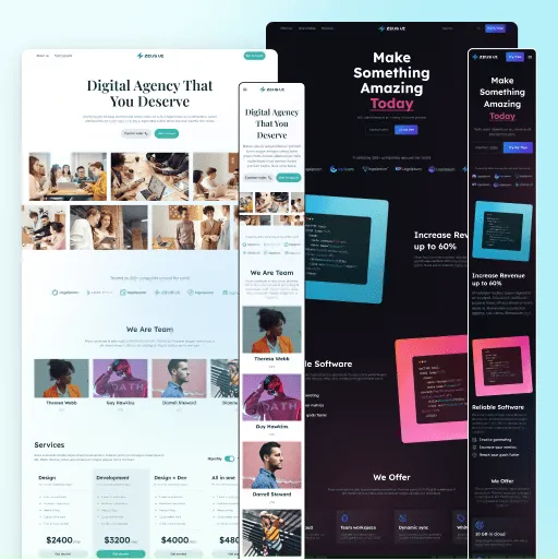 10 pre-designed landing pages